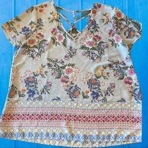 Pink rose vintage blouse